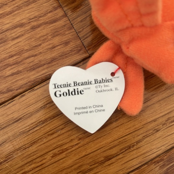 Vintage 1990s McDonald’s Happy Meal Toy Ty Goldie Goldfish Teenie Beanie Baby - Picture 7 of 14
